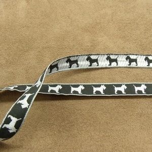 RUBAN FANTAISIE- 1 cm- REVERSIBLE - ROXY-NOIR & BLANC