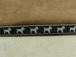 RUBAN FANTAISIE- 1 cm- REVERSIBLE- NOIR