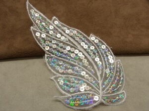 FEUILLE ARGENTE - 15 cm / 8 cm