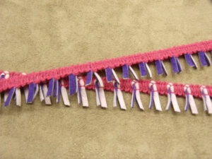 RUBAN FANTAISIE-2 cm- FUCHSIA VIOLET & PARME