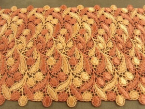 MACRAME / GUIPURE - 16cm- BICOLORE ORANGE