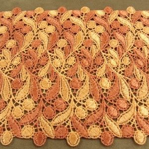MACRAME / GUIPURE - 16cm- BICOLORE ORANGE