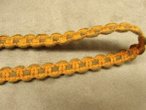 RUBAN FANTAISIE- 1 cm- ORANGE & MARRON