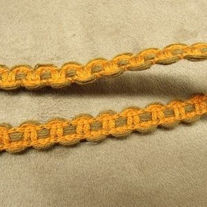 RUBAN FANTAISIE- 1 cm- ORANGE & MARRON