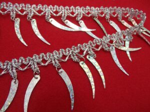 ruban lurex-5cm- argent