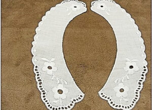 Col Claudine blanc à coudre.16 cm fine Broderie Anglaise 100% coton