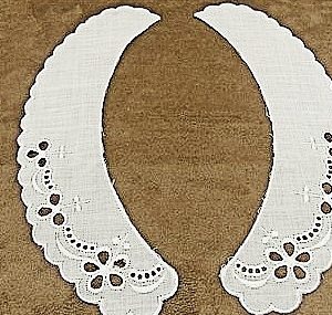 Col Claudine blanc à coudre. fine Broderie Anglaise 100% coton