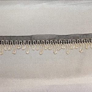 Ruban organza chaînette dorée métalique