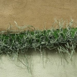 RUBAN FANTAISIE ACRYLIQUE / LAINE- 2 cm- VERT