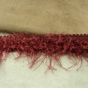 RUBAN FANTAISIE ACRYLIQUE / LAINE- 2 cm- BORDEAUX