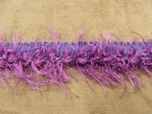 RUBAN FANTAISIE ACRYLIQUE / LAINE- 2 cm- VIOLET & PARME