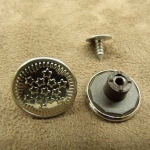 BOUTON JEAN 'S - 17 mm - ETOILE ARGENT