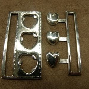 BOUCLE 3 cœurs- MÉTAL ARGENT
