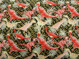 tissu coton imprimé rouge & rose