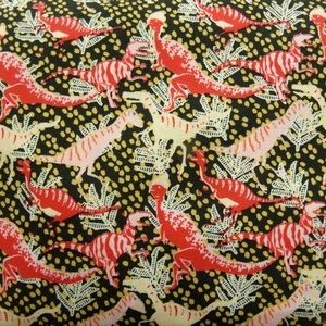 tissu coton imprimé rouge & rose