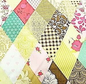 tissu coton imprimé patchwork de décoration losange