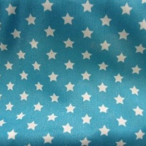 tissu crêpe bleu en forme d'étoile blanche