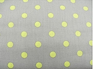 tissu coton imprimé gris à poids vert anis