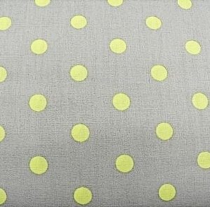tissu coton imprimé gris à poids vert anis