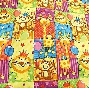 tissu coton imprimé multicolore