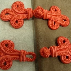 BOUTON BRANDEBOURG- rouge