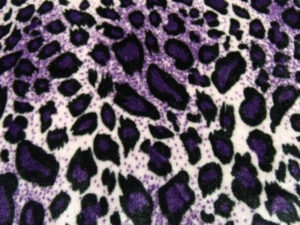 tissus velours- 150 cm- blanc et violet