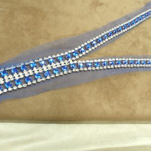 COL strass bleu