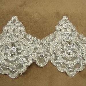 ruban broderie argent