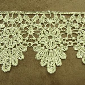 guipure beige et lurex or