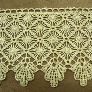 guipure beige et lurex or