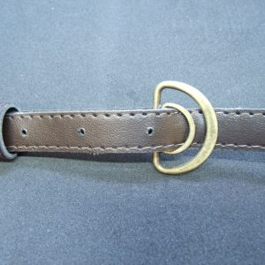 ceinture simili cuir marron boucle métal bronze