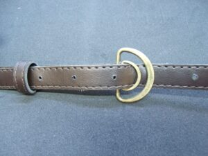 ceinture simili cuir marron boucle métal bronze