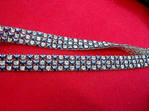 ruban strass bleu