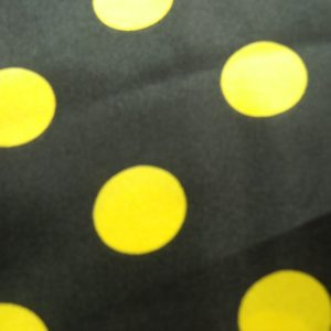 tissu satin noir et jaune