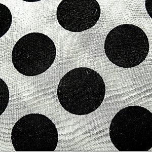 tissu coton imprimé blanc à pois noir