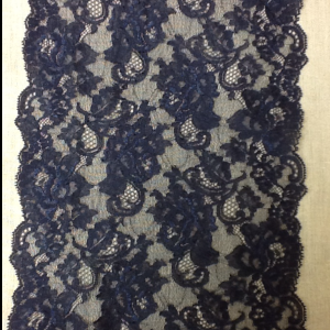DENTELLE de CALAIS 22 cm festonnée- bleu marine