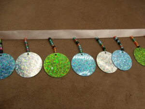 ruban fantaisie gros sequin multicolore