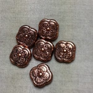 perles forme trefle - bronze de cuivre