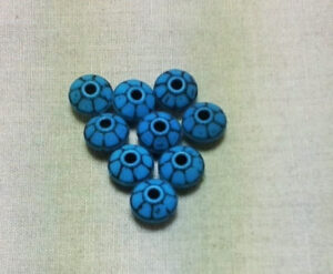 perle plate bleu turquoise