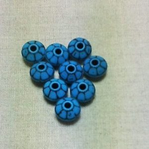 perle plate bleu turquoise