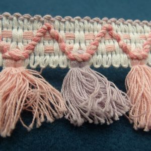 ruban pompon rose