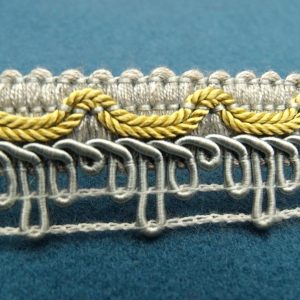 ruban fantaisie gris et bleu