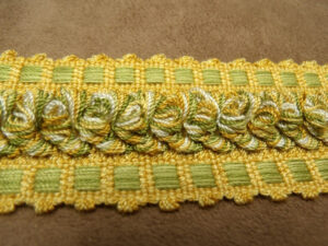 ruban fantaisie jaune et vert