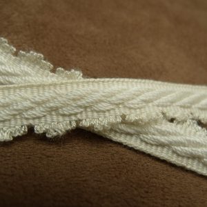 ruban fantaisie blanc cassé viscose