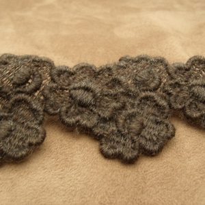 ruban fantaisie lainage marron