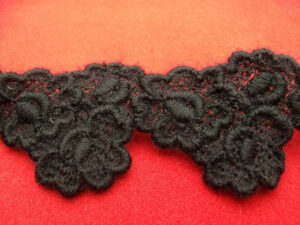 ruban fantaisie lainage noir