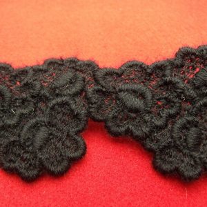 ruban fantaisie lainage noir