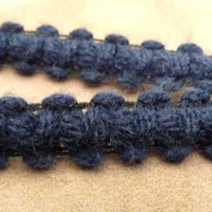 ruban fantaisie lainage marine 2 cm