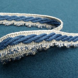 ruban fantaisie bleu et blanc