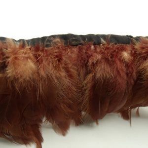 RUBAN PLUMES MARRON